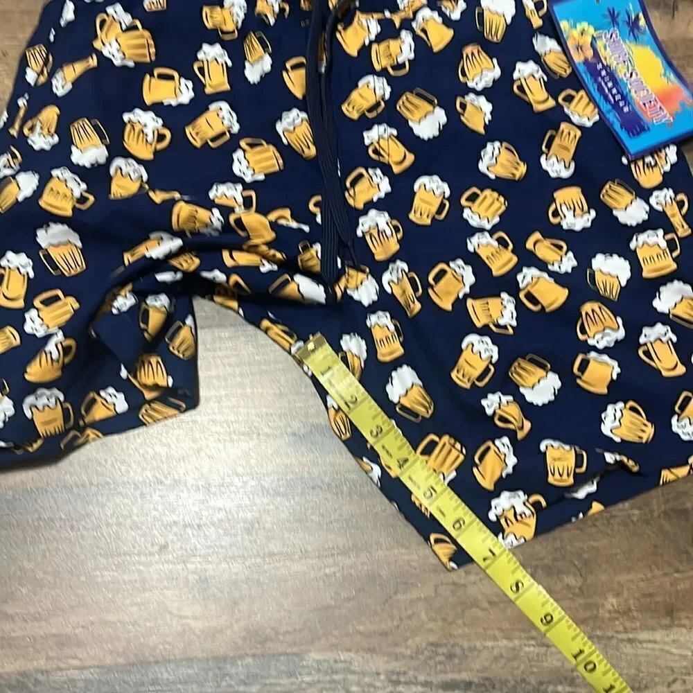 Surf Society mesh lined beer mug swim trunks size medium